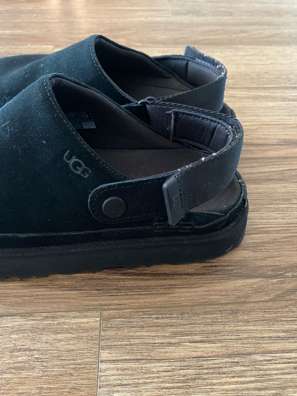 UGG Womens Goldenstar Clog - Black Suede, Size 9 - Picture 8 of 10